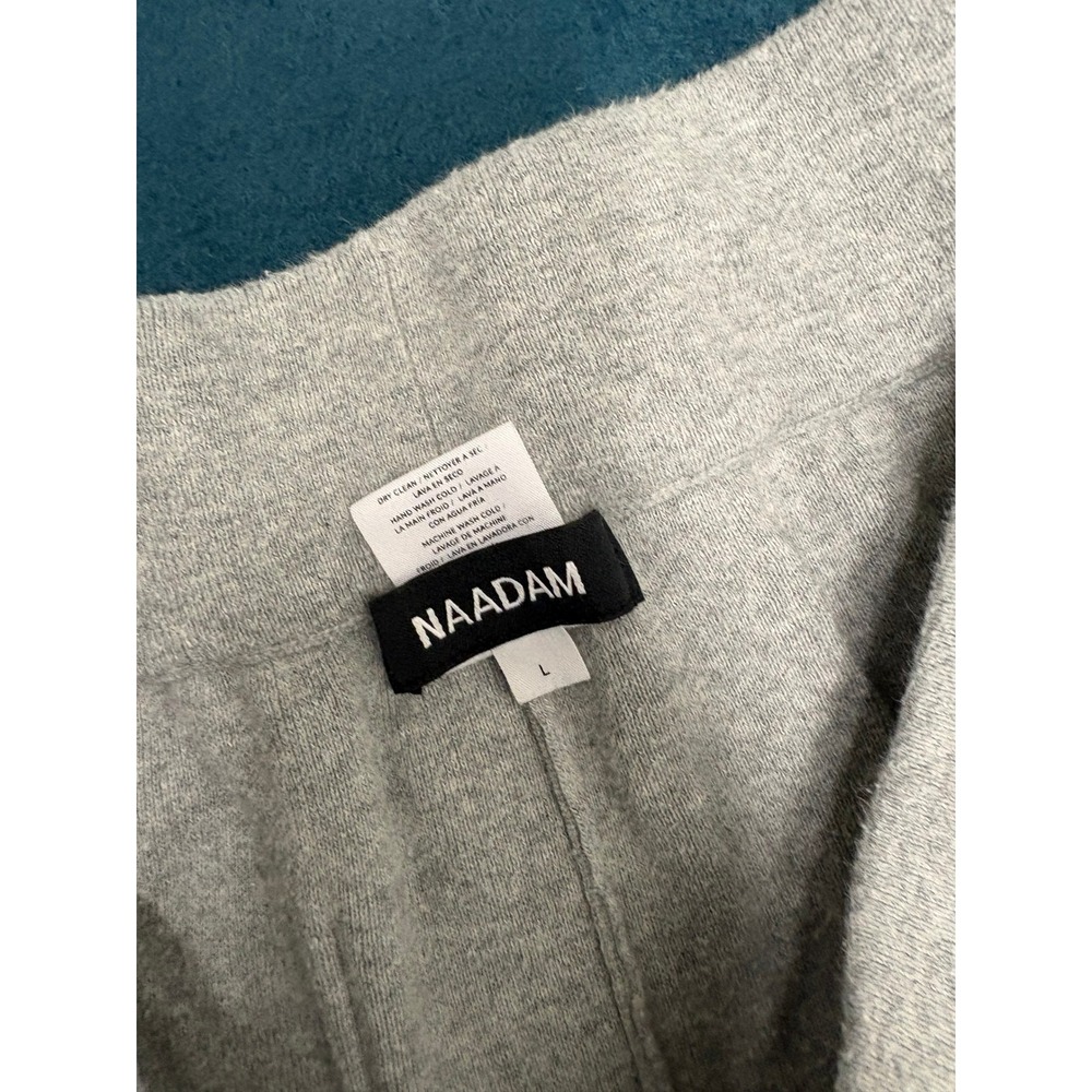 Naadam Cashmere Joggers Heather Gray Knit Drawstring Sweatpants Large - Picture 3 of 4